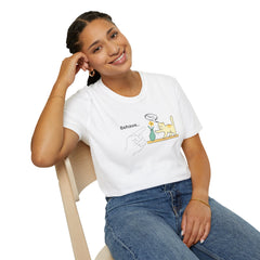 Cat-Attitude"Behave" T-Shirt — Funny Illustration Tee for Cat Lovers
