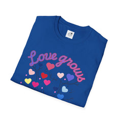 Love Grows Heart Tree T-Shirt — Colorful Heart Family Tee