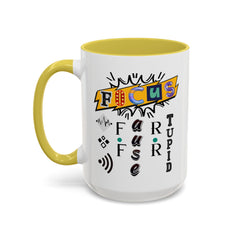 Focus Funny Wordplay Mug — Colorful 11oz/15oz Ceramic Coffee Cup