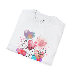 Love Is in the Air T-Shirt — Watercolor Heart Balloons Valentine Tee
