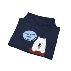 "Hanging with Mom" Cute Dog Graphic Pullover Hoodie