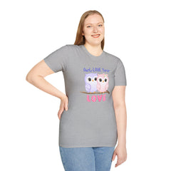 Cute ‘Owl Love You’ Pink & Purple Owls Valentine Tee Shirt