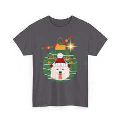 Christmas Samoyed Unisex Heavy Cotton Tee Customizable