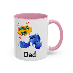 Dad Coffee Mug — "Crushin' SH!t" Blue Rock Gamer Mug (11oz & 15oz)