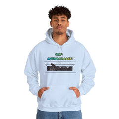 "Another Fine Day?" Cat Peeking Graphic Pullover Hoodie