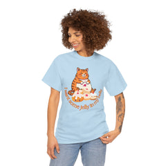 "I Want Some Jelly In My Belly"T-Shirt — Cute Cat Donut Design