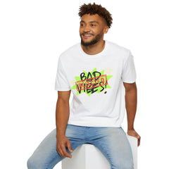 Bad Vibes Rejected T-Shirt — Neon Streetwear Graphic Tee