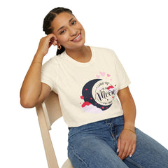Love You to the Moon T-Shirt – Romantic Moon & Hearts Tee