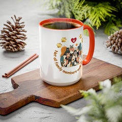 Cat Lover Mug – "Not all family members walk on two feet" Colorful 11oz/15oz Ceramic Mug