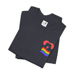 Pride Heart Tee 1— Rainbow Heart Graphic T-Shirt