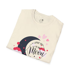 Love You to the Moon T-Shirt – Romantic Moon & Hearts Tee