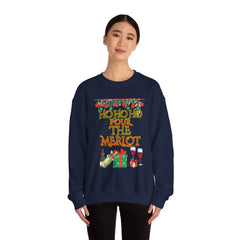 Sweatshirt - "Ho Ho Ho Pour The Merlot" Christmas Wine Crewneck