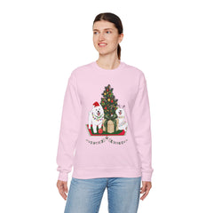 Christmas Samoyed Dogs Sweatshirt - Festive Tree & Gifts Holiday Crewneck