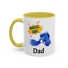 Dad Coffee Mug — "Crushin' SH!t" Blue Rock Gamer Mug (11oz & 15oz)