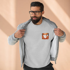 Autumn Samoyed Sweatshirt 2 sided design— Cute White Dog Fall Crewneck
