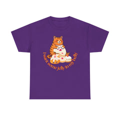 "I Want Some Jelly In My Belly"T-Shirt — Cute Cat Donut Design
