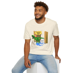 Funny Dinosaur Bathroom Humor T-Shirt