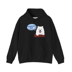 "Hanging with Mom" Cute Dog Graphic Pullover Hoodie