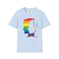 Pride Profile Silhouette T-Shirt — Rainbow LGBTQ+ Awareness Tee