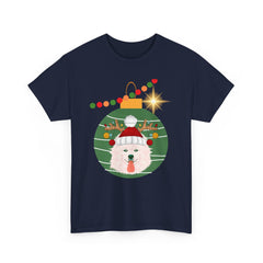 Christmas Samoyed Unisex Heavy Cotton Tee Customizable