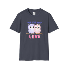 Cute ‘Owl Love You’ Pink & Purple Owls Valentine Tee Shirt