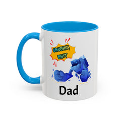Dad Coffee Mug — "Crushin' SH!t" Blue Rock Gamer Mug (11oz & 15oz)
