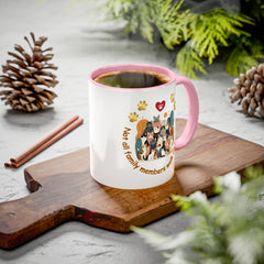 Cat Lover Mug – "Not all family members walk on two feet" Colorful 11oz/15oz Ceramic Mug