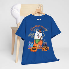Halloween Witchy Samoyed — Cute Spooky Pumpkin Cauldron Tee
