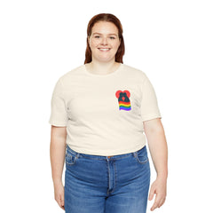 Pride Heart Pocket Tee — Rainbow LGBTQ+ Short Sleeve T-Shirt
