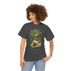 Christmas Pug Ornament and Mistletoe T-Shirt