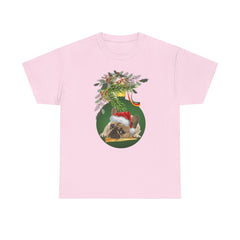 Christmas Pug Ornament and Mistletoe T-Shirt