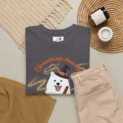 Halloween Witchy Samoyed — Cute Spooky Pumpkin Cauldron Tee