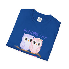 Cute ‘Owl Love You’ Pink & Purple Owls Valentine Tee Shirt