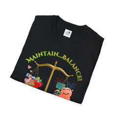 Maintain Balance - Love, Life, Health Equals Happiness Scale Design