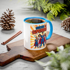 Nurses Are Superheroes Coffee Mug M/F — Colorful 11oz/15oz Gift