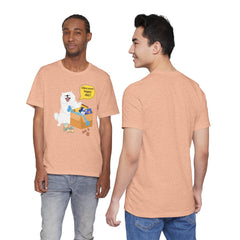"Ohwoooo happy day!"  Happy Dog with treat delivery T‑Shirt — Pet Gift