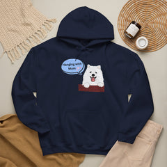 "Hanging with Mom" Cute Dog Graphic Pullover Hoodie