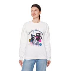 Cute Kittens with Yarn Coming Unraveled Cat Crewneck Sweatshirt