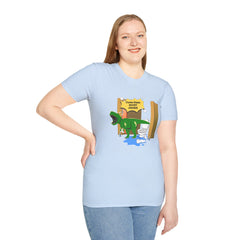 Funny Dinosaur Bathroom Humor T-Shirt