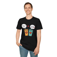 "I love U a Latte" Cute Coffee Pun Tee Couple T-Shirt