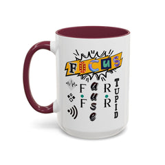 Focus Funny Wordplay Mug — Colorful 11oz/15oz Ceramic Coffee Cup