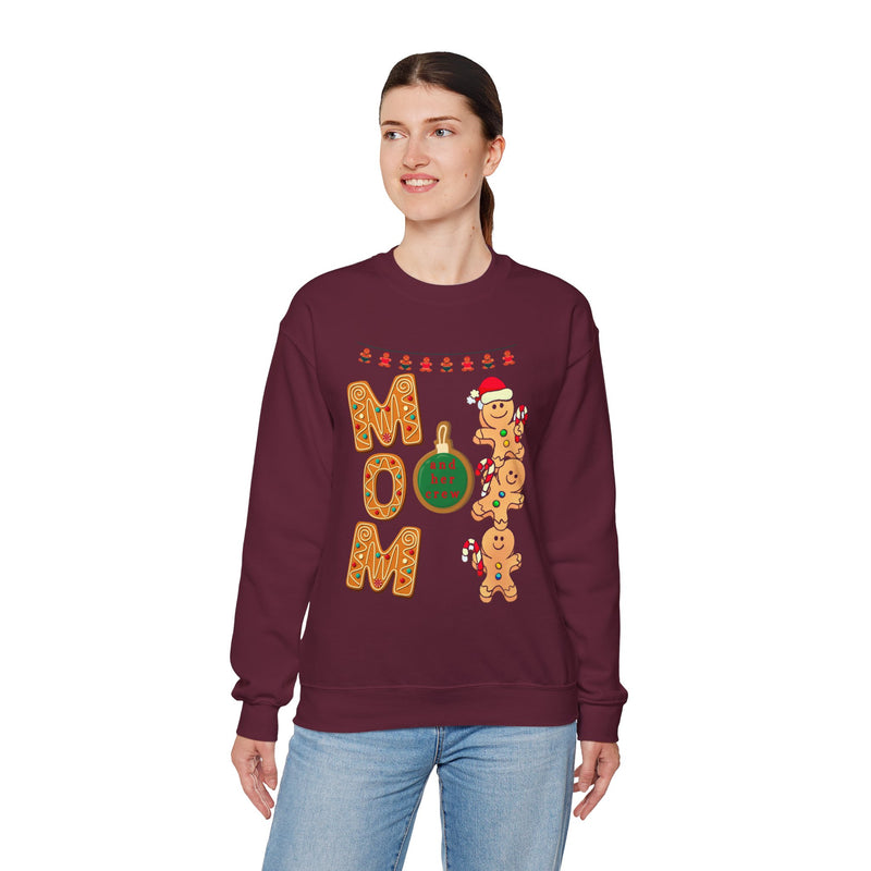 Gingerbread MOM and Her Crew Christmas Crewneck Sweatshirt