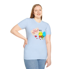 Valentine Bee T-Shirt — "Be My Valentine?" Cute Bee Hearts Tee