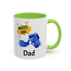 Dad Coffee Mug — "Crushin' SH!t" Blue Rock Gamer Mug (11oz & 15oz)