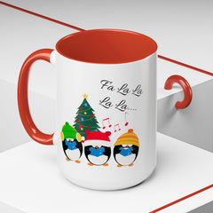 Coffee Mug Penguin Singing Design 11, 15oz