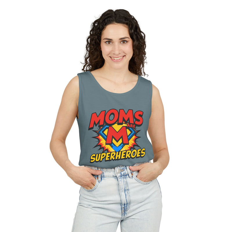 Mom’s Superheroes Tank Top Comic Book Style Shirt