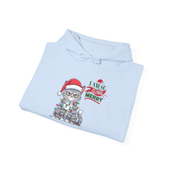 Santa Hat Grumpy Cat Hoodie - Im So Elfing Merry Holiday Sweatshirt