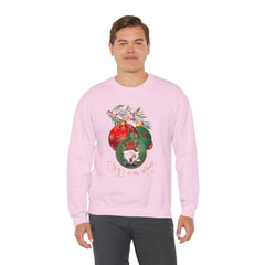 "Joy to the World" Holiday Knome Pullover Ornament Crewneck Sweatshirt