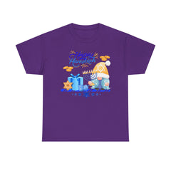 "Happy Hanukkah" Knome with Menorah & Dreidel Holiday Tee