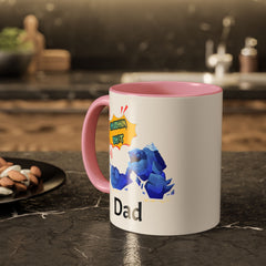 Dad Coffee Mug — "Crushin' SH!t" Blue Rock Gamer Mug (11oz & 15oz)